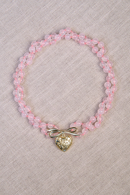 colar quartzo rosa 85