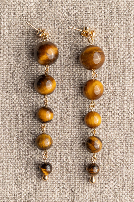 Brinco Claudinha Olho de Tigre